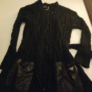 New BEBE black knit cardigan